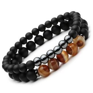 Agate Hematite Bracelets - Balancing & Protection