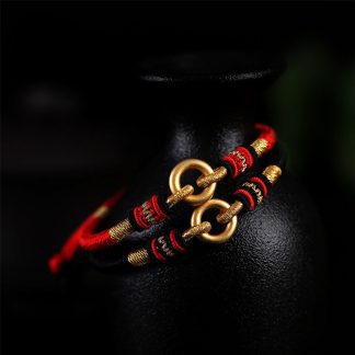 Tibetan Friendship Bracelet with Dragon Knots