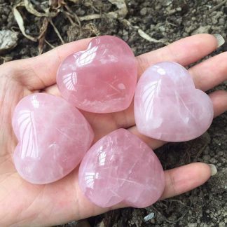 Rose Quartz Heart-Shaped Love Stone