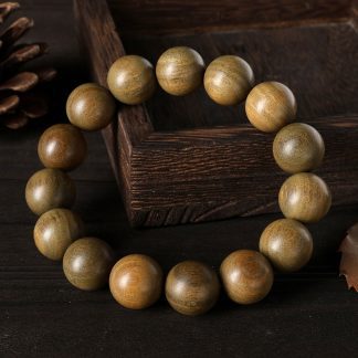 Green Sandalwood Bracelet with Spiritual Blessings